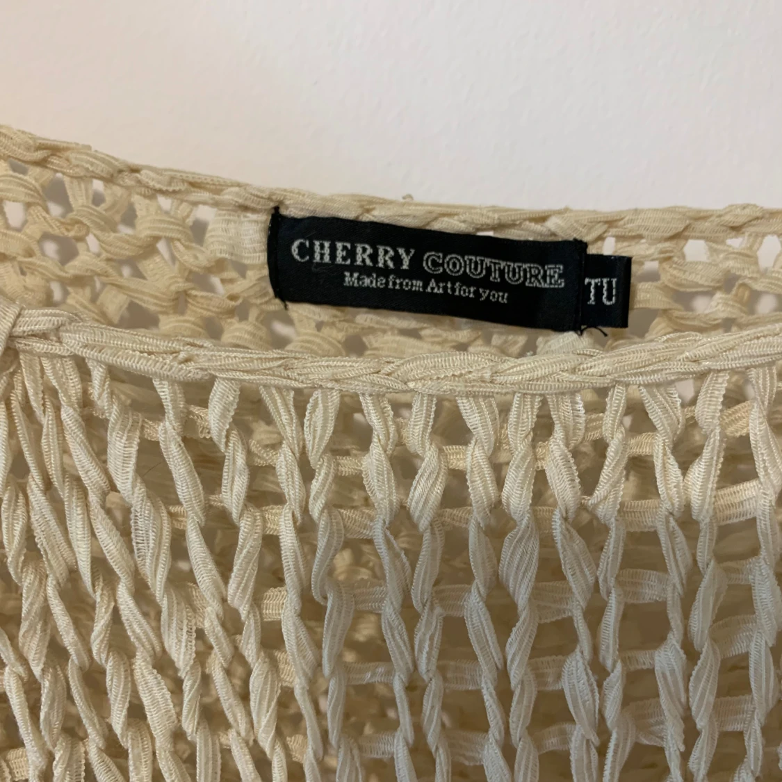Cherry Couture Made from Art for you beige tröja, stl onesize - 90
