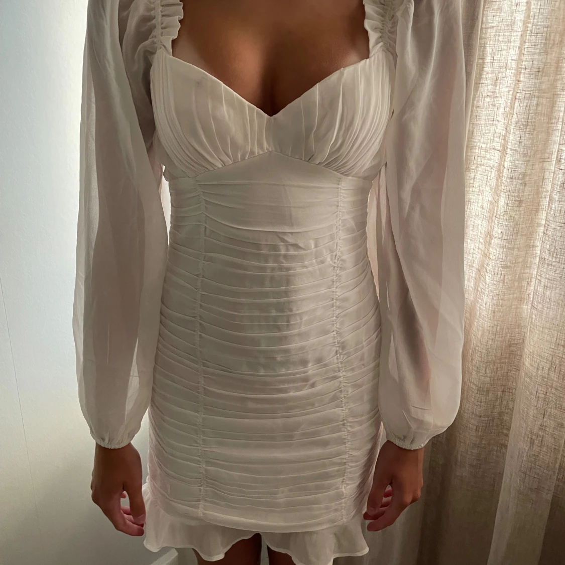 Vit kort kläning - 91