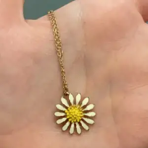Halsband med en blomma och guldig kedja❤️