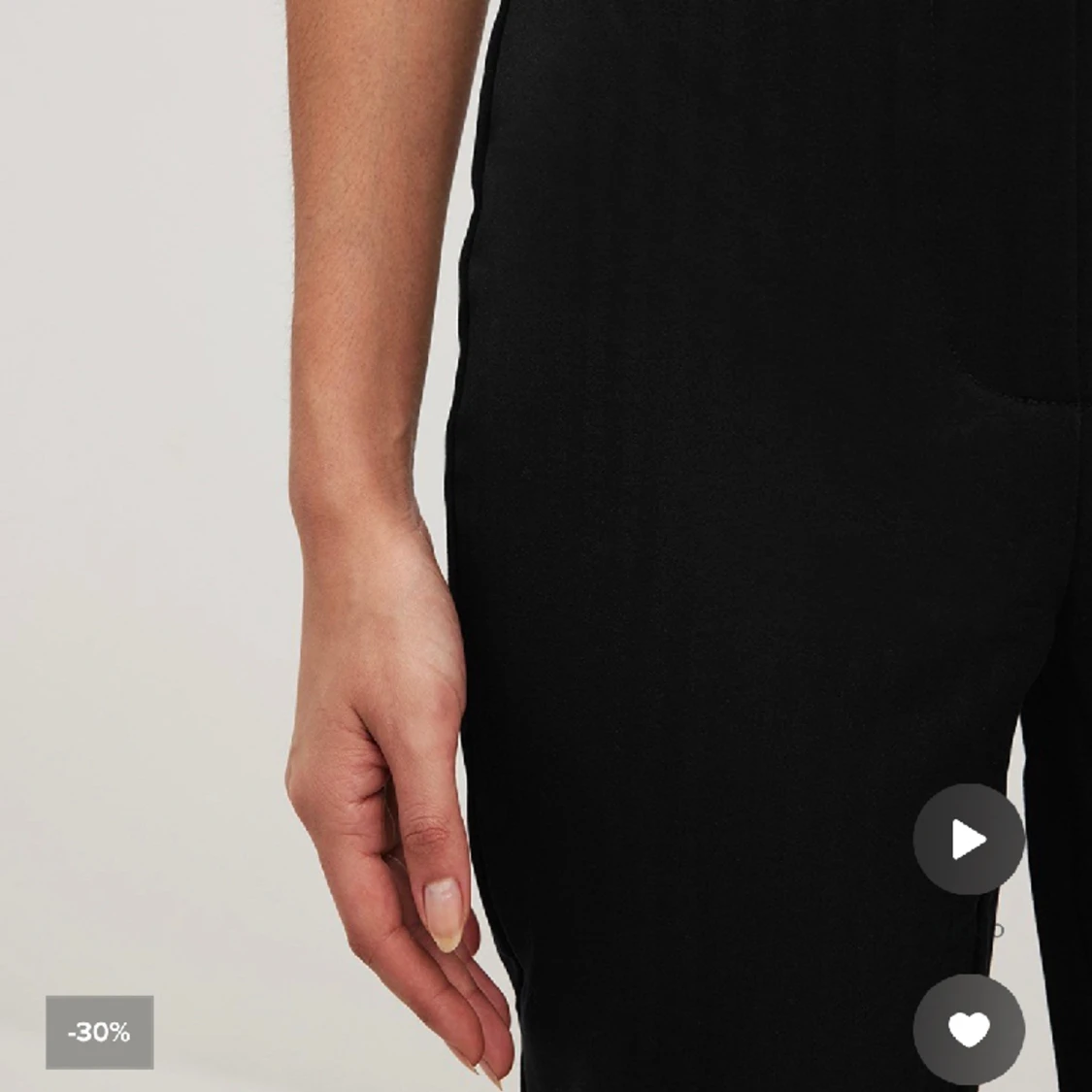 Kostymbyxor med hög midja och slits - 2