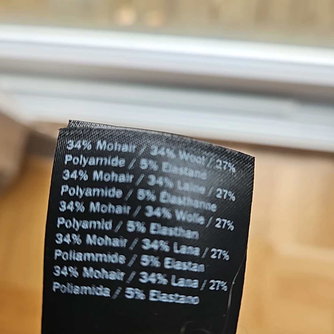 Mossgrön mohair/ull ttöja - 92