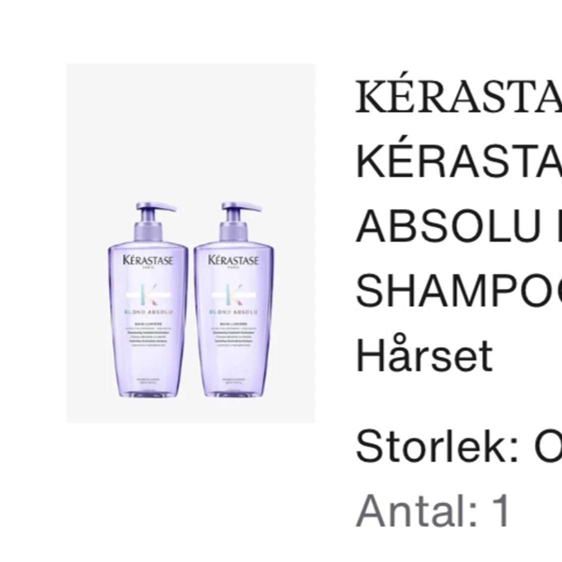 Kerastase schampoo 