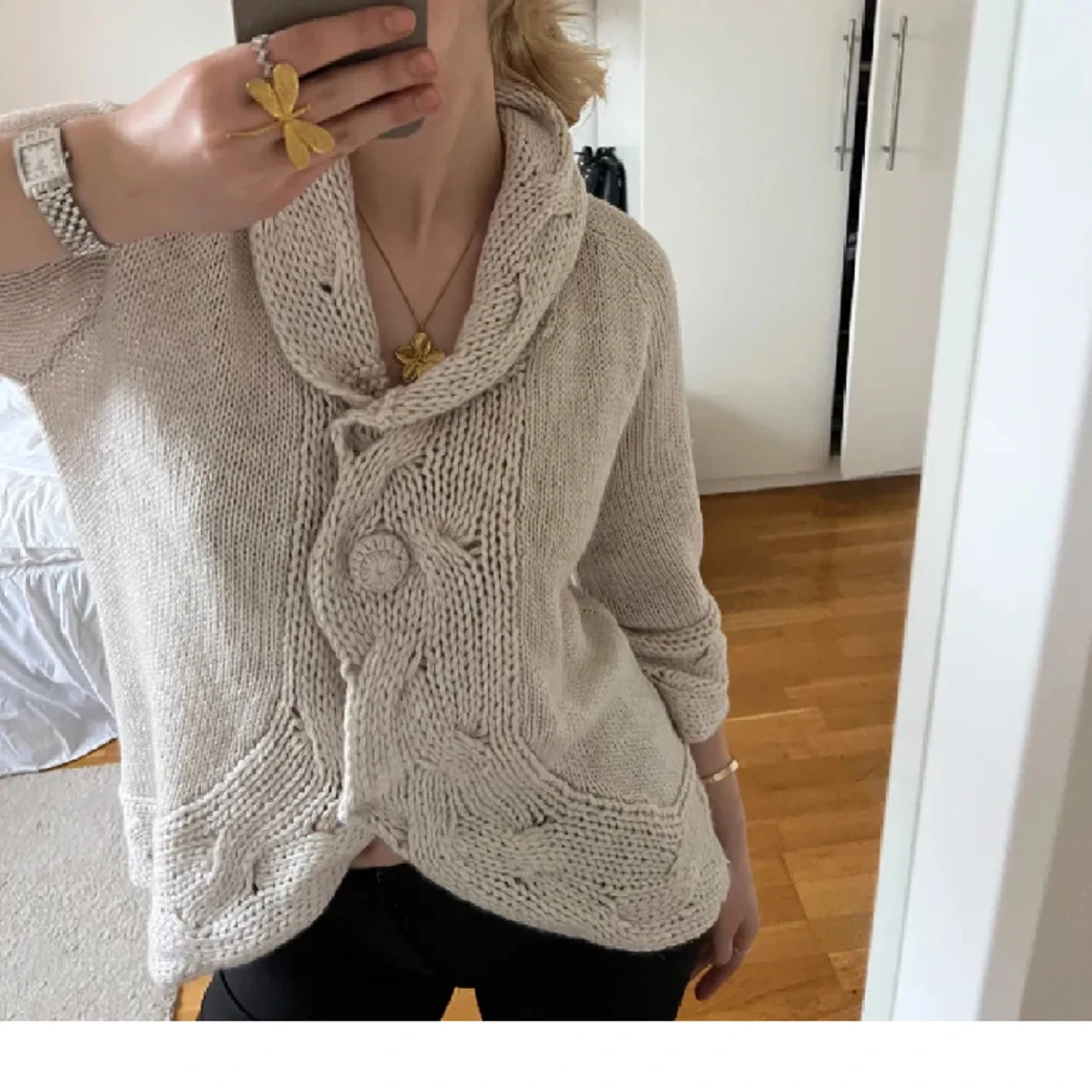 Trekvartsärmad kofta - 91