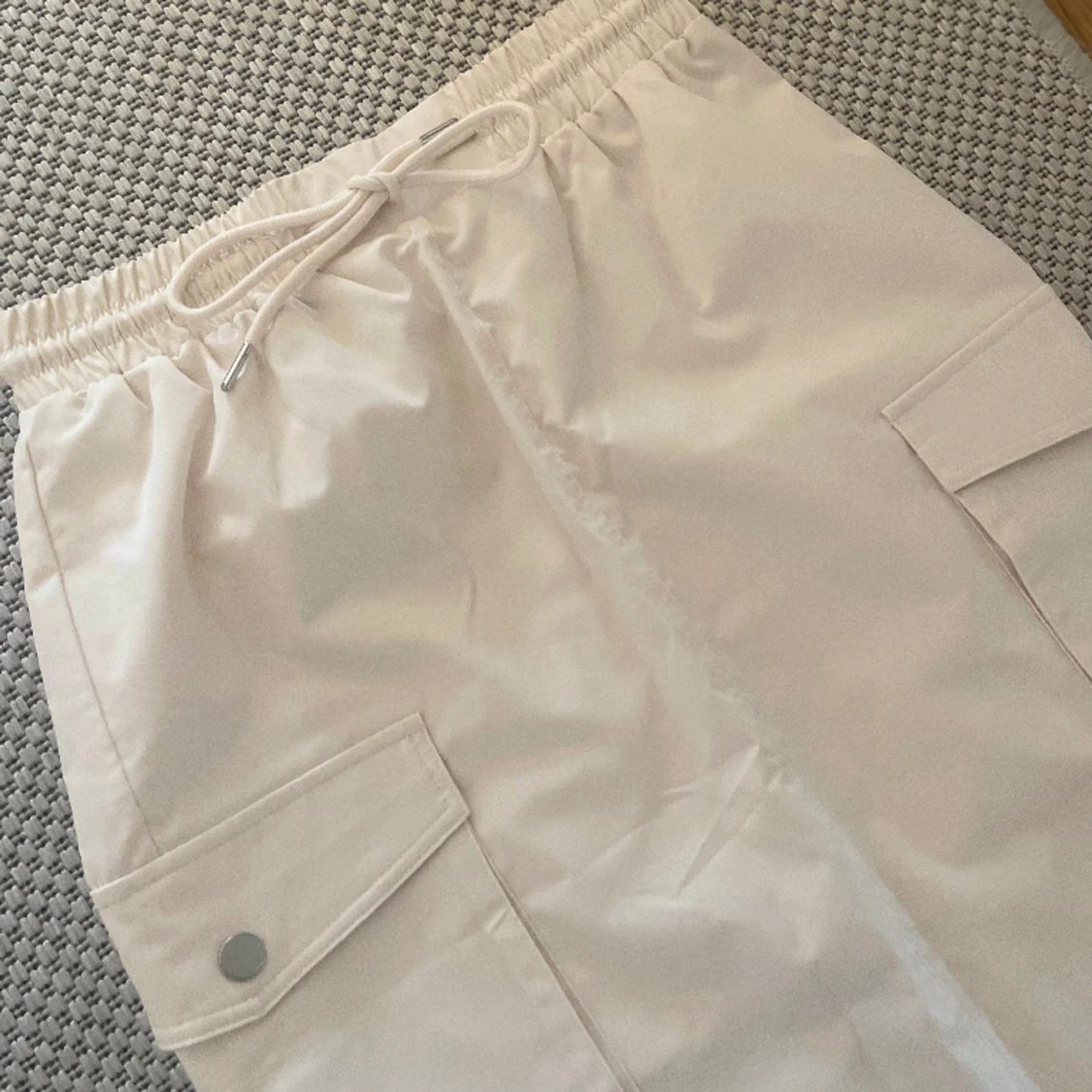 Cargokjol midikjol beige creme kjol - 90