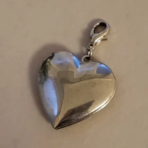 Hjärtberlock - Säljer en relativt stor hjärtberlock, tyvärr inte äckta silver men troligtvis rostfritt stål. Går att sätta in bilder 🫶🏻