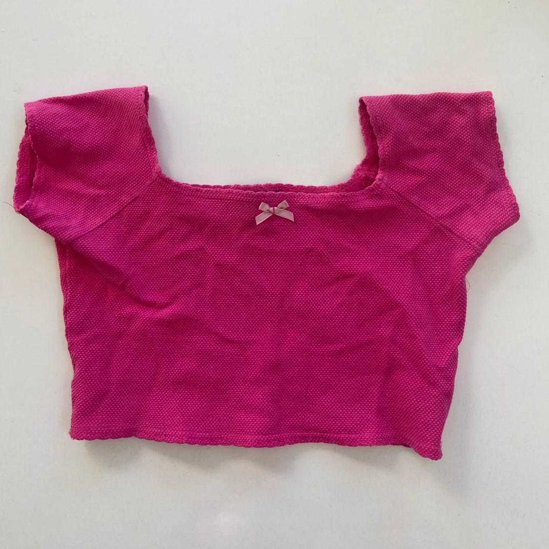 LADY rosa topp med rosett (L)