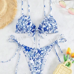 Bikini - Köpte från SHEIN men fick fel storlek, därför aldrig använd!!! Supergullig bikini🩵⭐️☀️