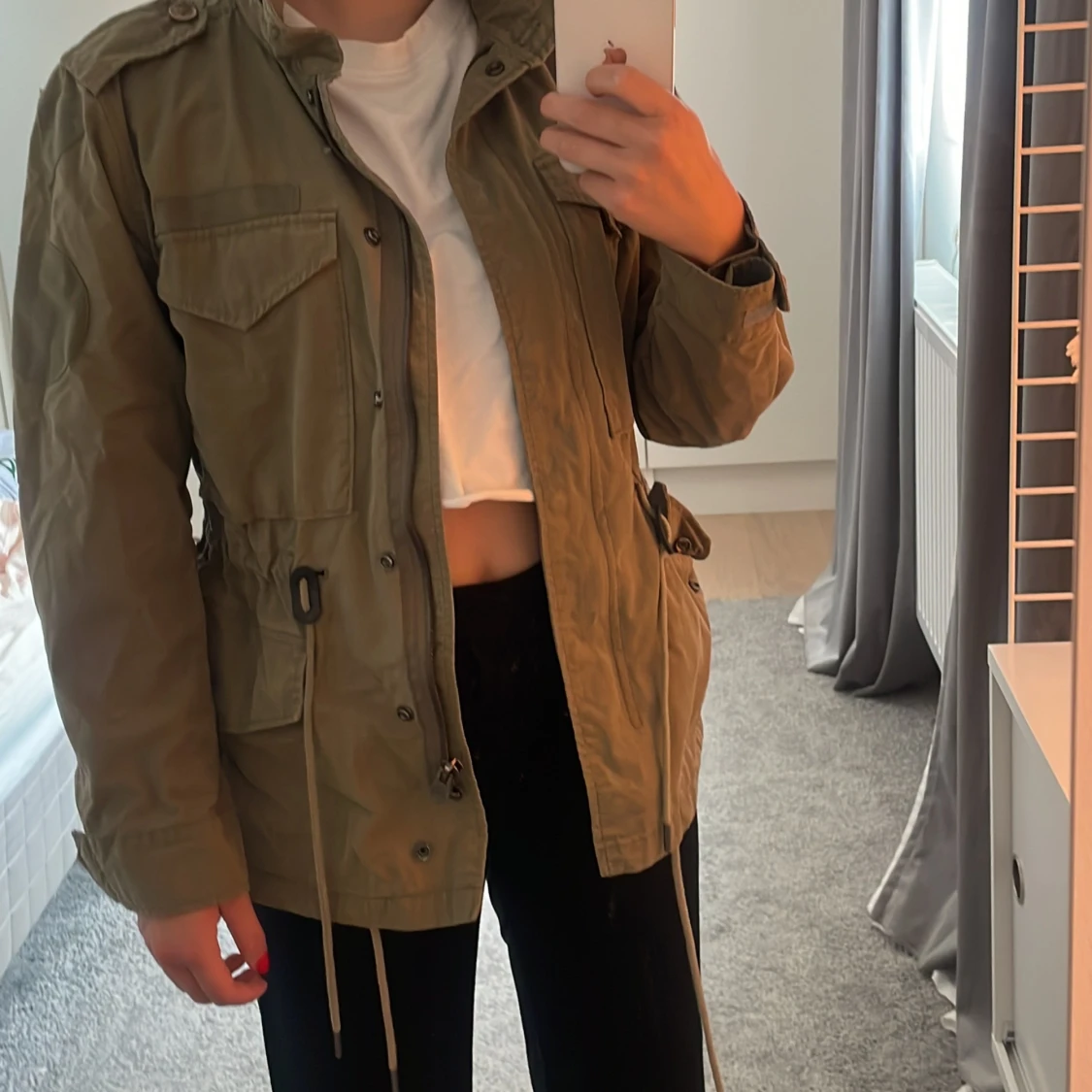 Grön militär inspirerad jacka 