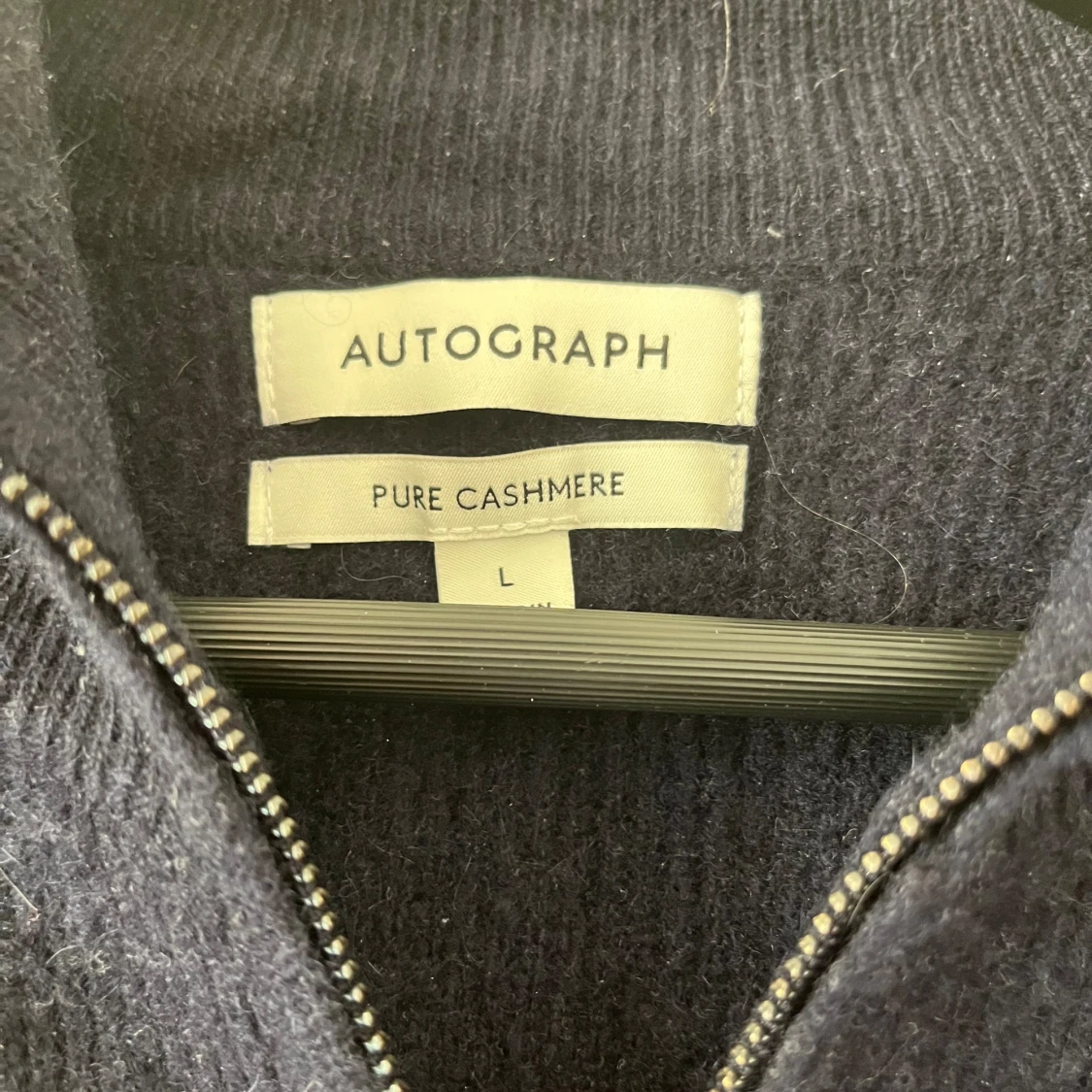 100% kasmir zip tröja - 1