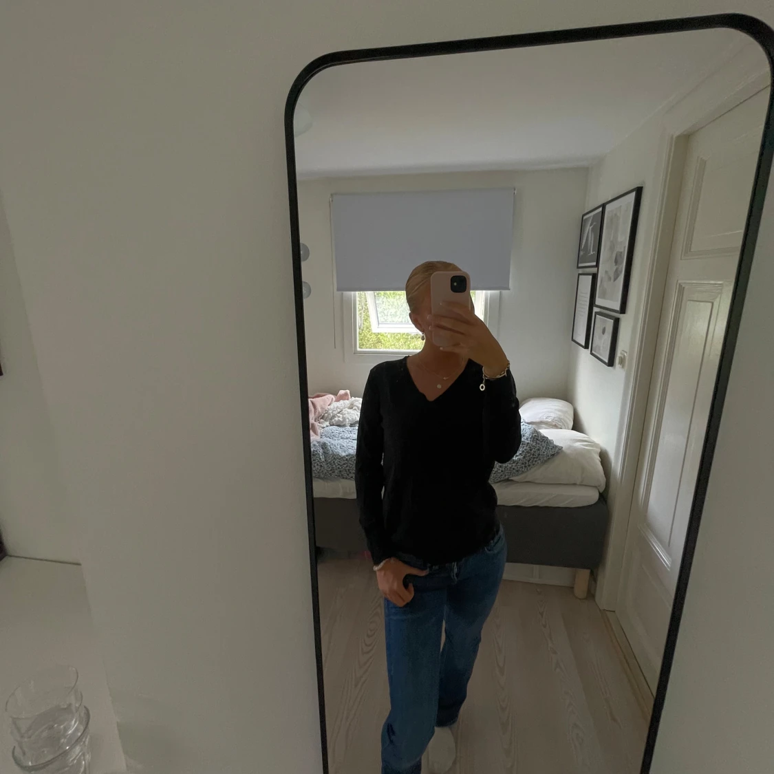 Långärmad tröja v-hals