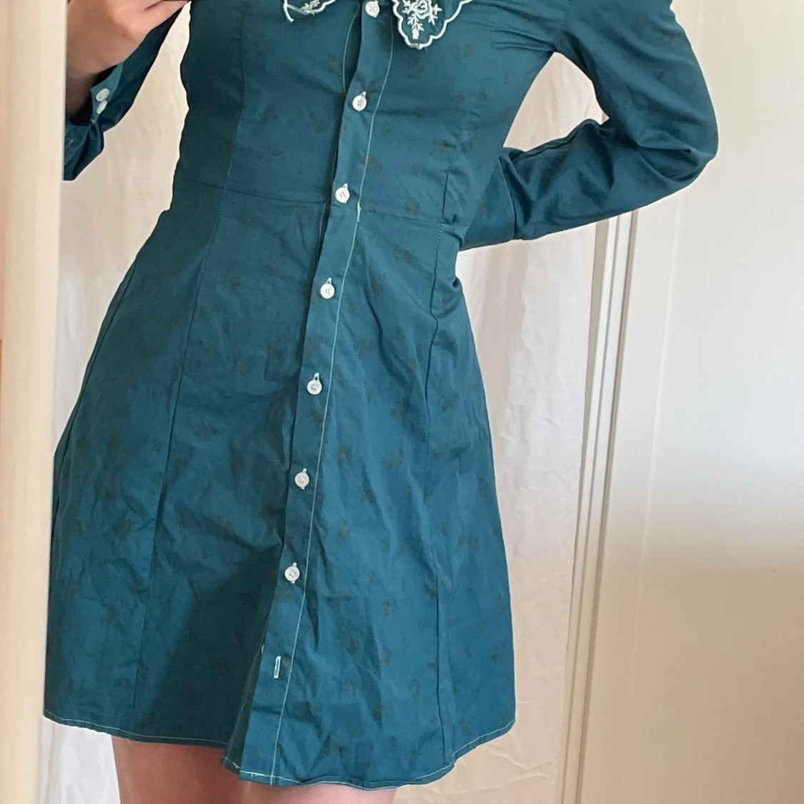 Blågrön klänning - 91