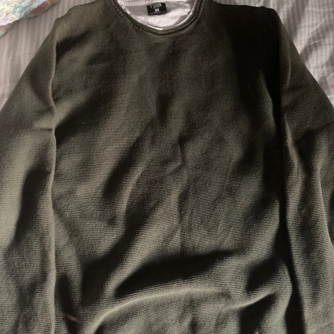 Grön slim fit tröja