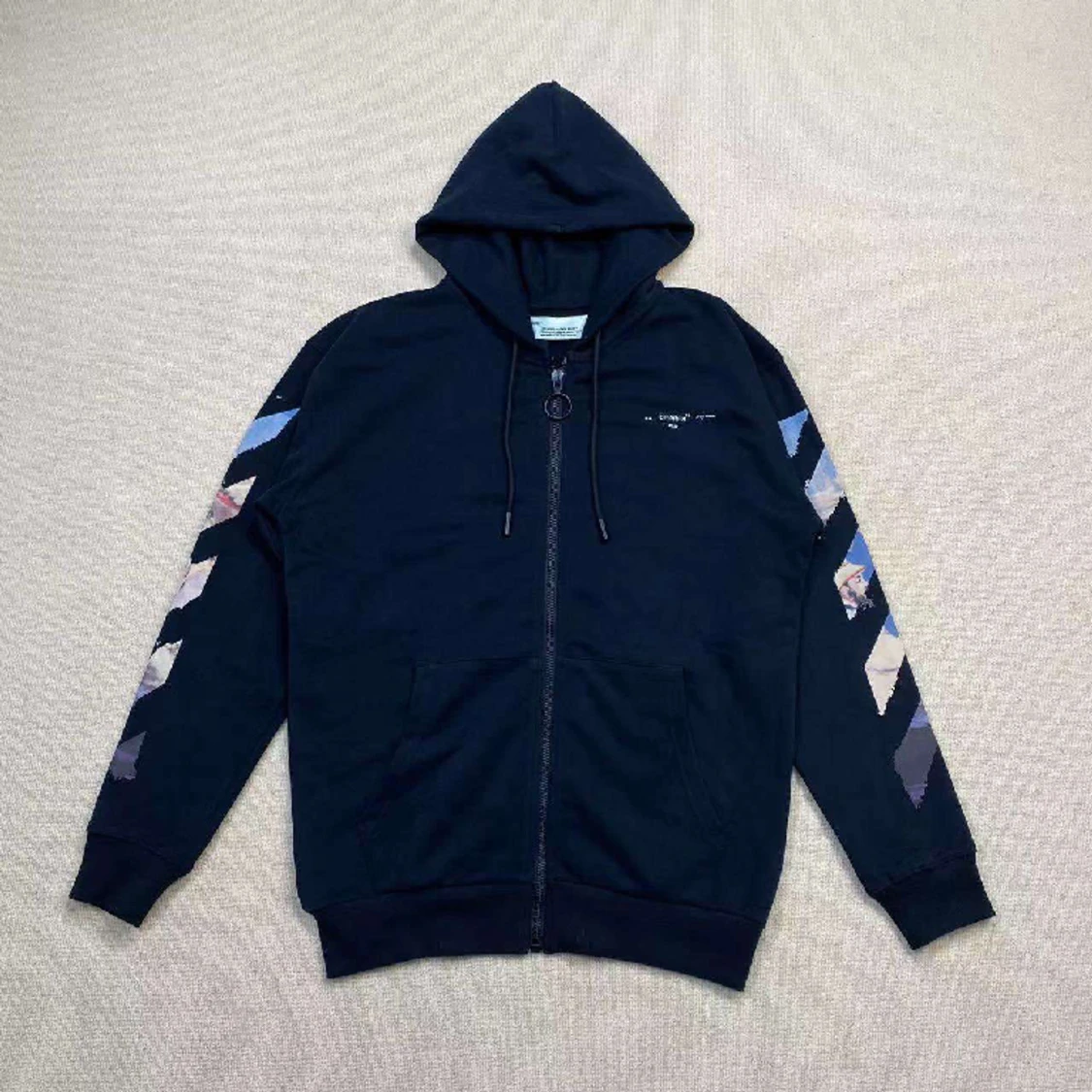 Off White Zip Hoodie - 90