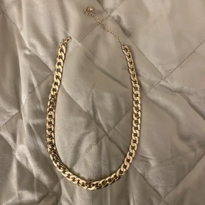 Kedjehalsband - Guldplaterat kedjehalsband oanvänt i jättefint skick, lite större. 