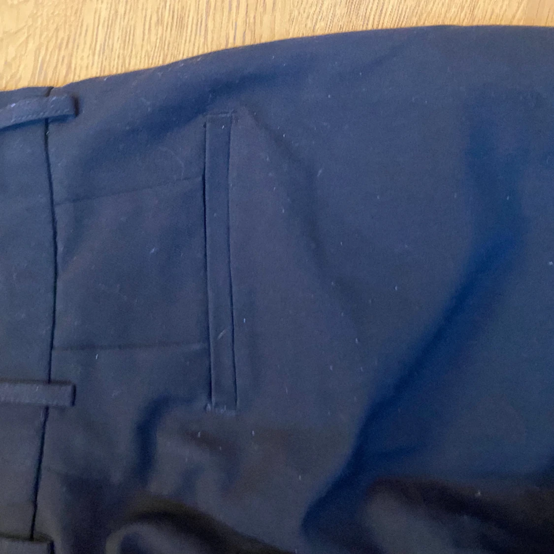 Straight svarta kostymbyxor midwaist - 90