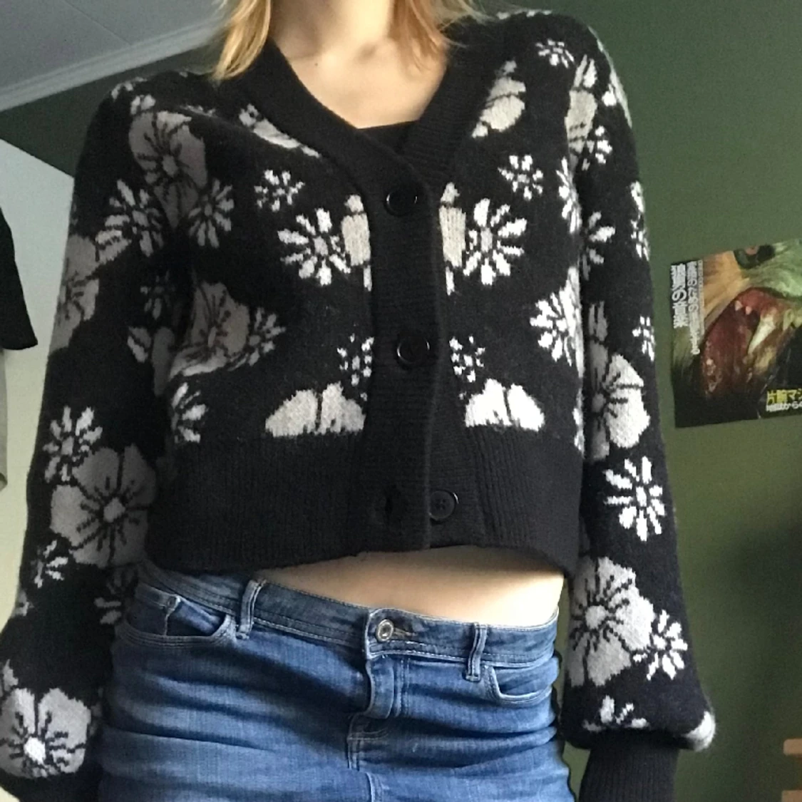 Blommig sweater  - 91