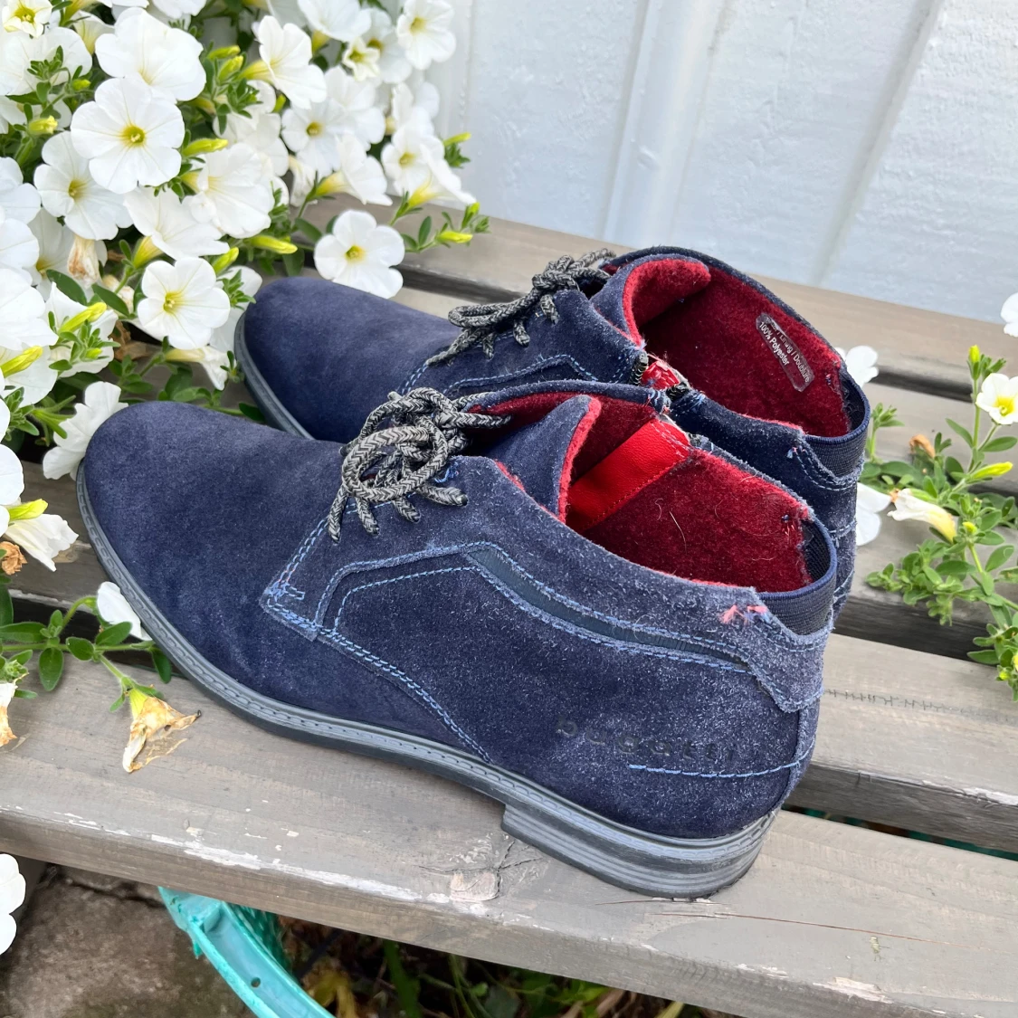 Blå mocka kängor från Bugatti - 91