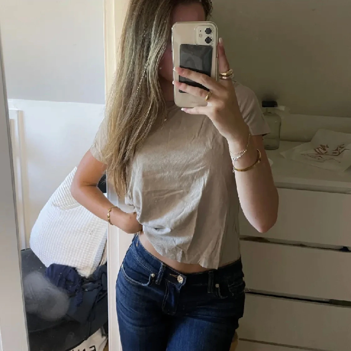 beige basic tshirt från hm