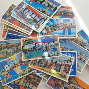 50st usa stater klistermärken, stickers, pyssel  - Klistermärken/stickers Motiv: USA stater  Antal: 50st Skick: oanvänd  Kul att använda till pyssel, scrapbooking och annat.