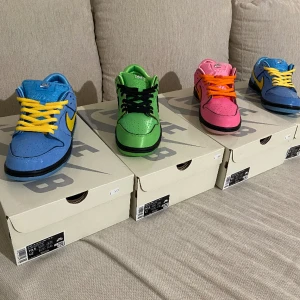 Nike sb powerpuff girls  - Helt nya Nike Sb powerpuff girl💙💚💖 i alla färger alla har kvitton🧾från Junkyard  Storlekar: 💙blå 44,5 42 pris 2999 💚grön 44,5 pris 2899 💖rosa 43 pris 2799  Skriv för minsta lilla fråga svarar snabbt👍