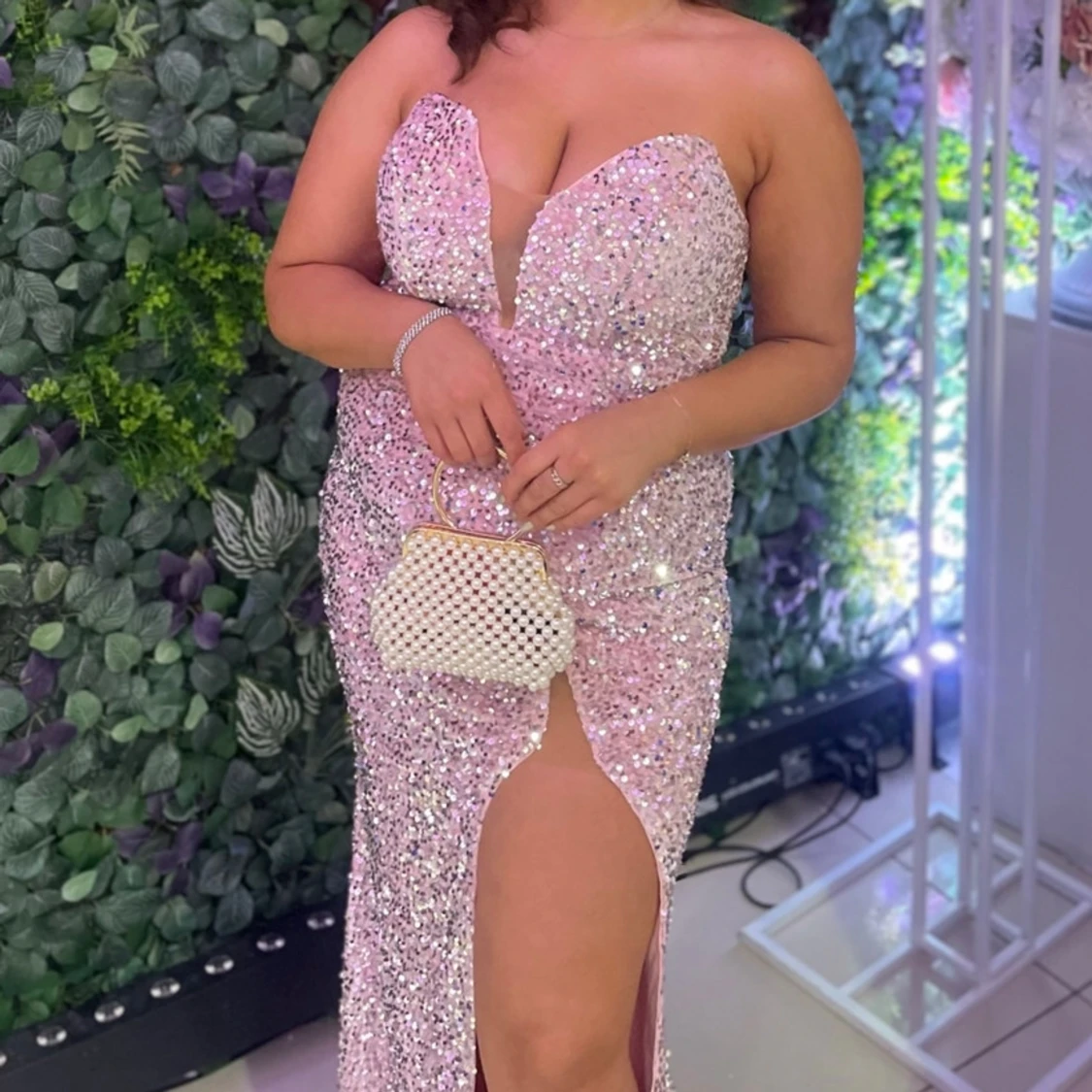 Rosa festklänning  - 90