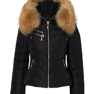 Hollies Chatel Dunjacka Guld - Svart Hollies Chatel dunjacka med gulddetaljer.  Pälskragen går att ta bort! Köpt second hand och endast använd av mig ett fåtal gånger, så i väldigt fint skick! Nyligen kemtvättad. Nypris : 2500kr