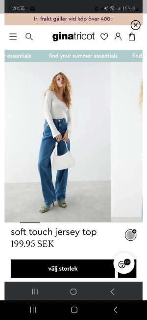 Vit topp - Oanvänd vit topp från Gina Tricot. Lappen sitter kvar. Storlek M