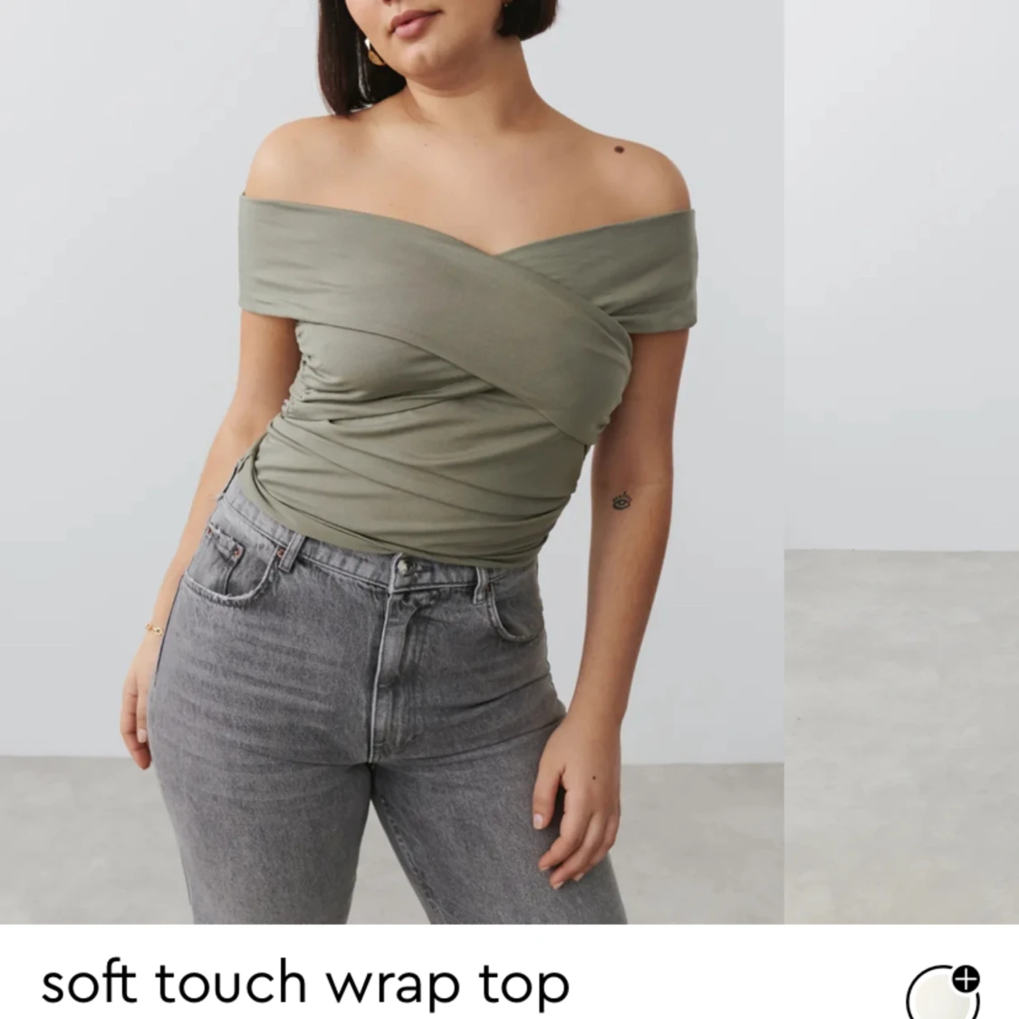 Soft touch wrap top grön - 90