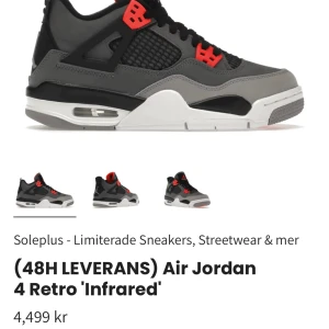 Jordan 4 infra red - Jordan 4 infra red använda i gott skick använda 10/15 gånger max strl 11.5 eur 45.5 