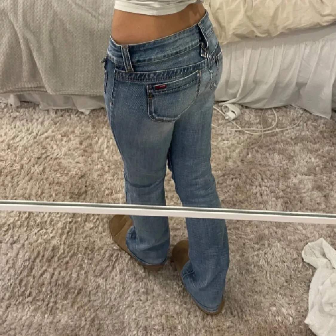 Marinblå jeans - 90