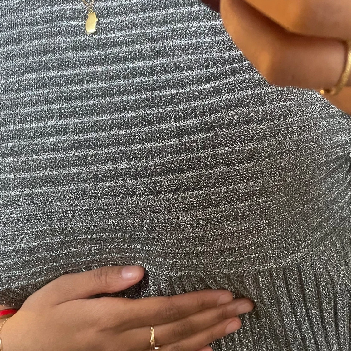 Silverglittrig festtopp - 91