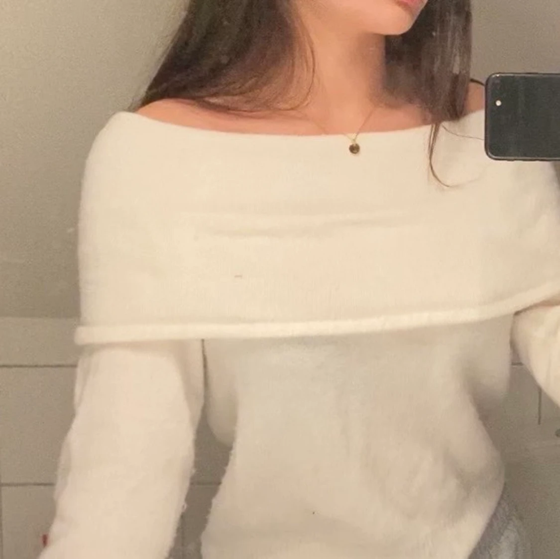 Offshoulder stickad topp💓 - 90