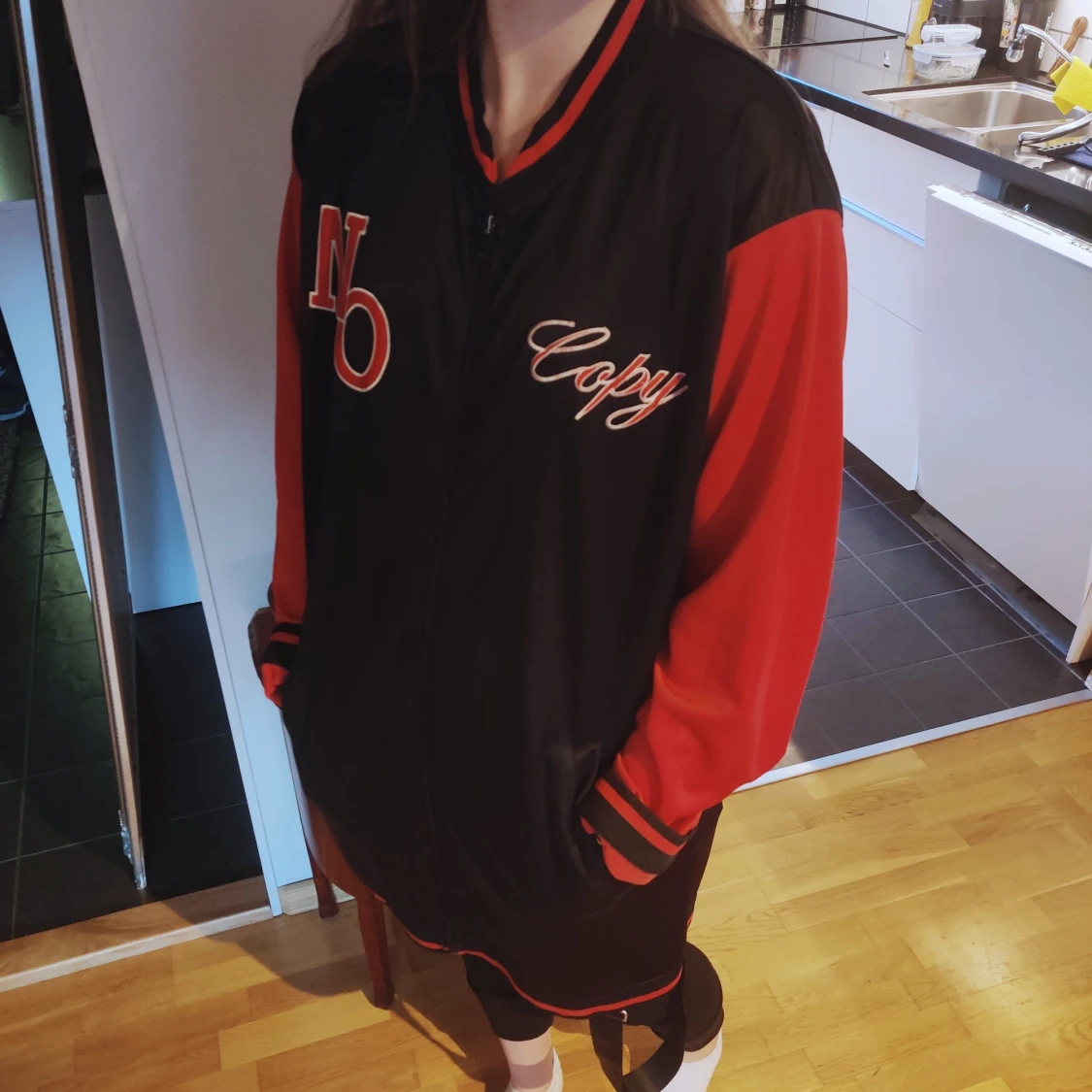 Oversized lång varsity tröja