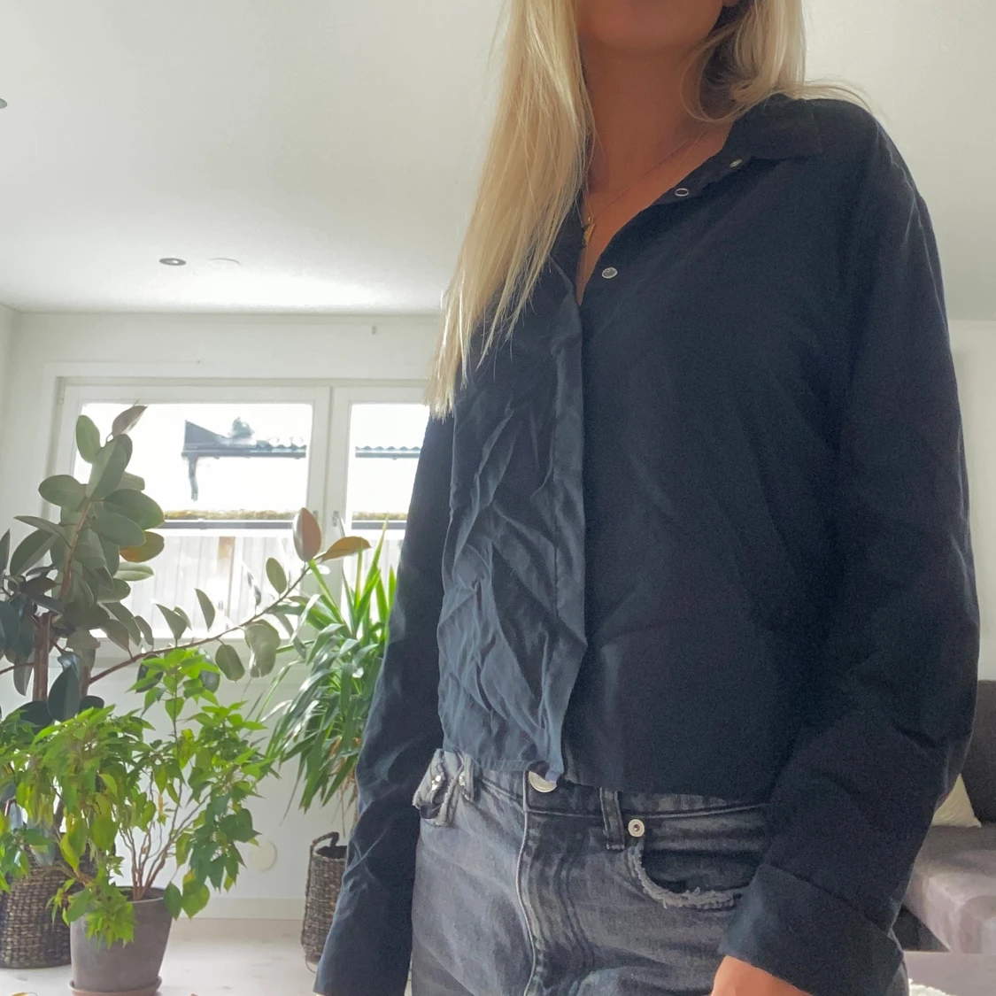 Svart Dr Denim skjorta 