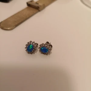 Örhängen - Fina örhängen! Jättefin blå "kristall". FRI FRAKT :) 