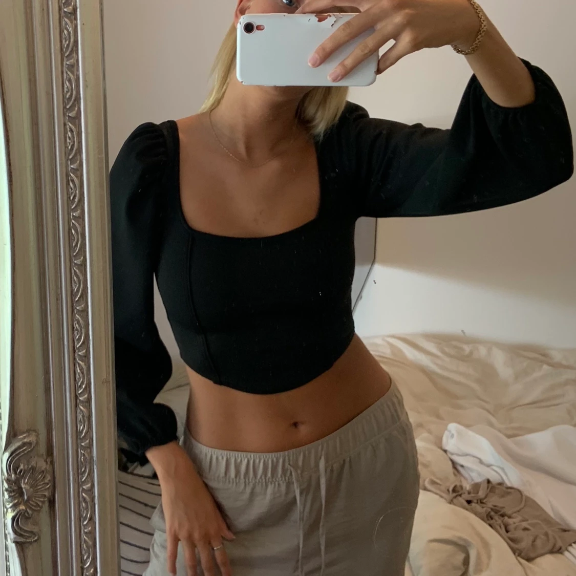 Svart långärmad topp - 91