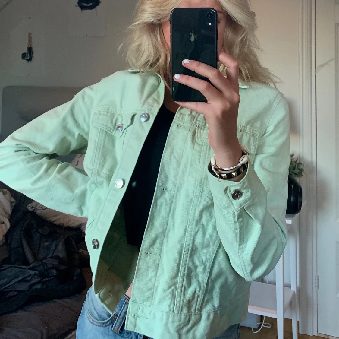 Pastell jeansjacka - 90