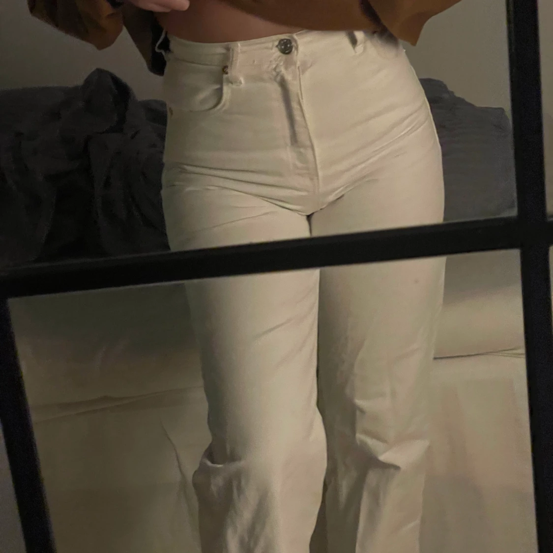 Vite raka jeans storlek s - 90