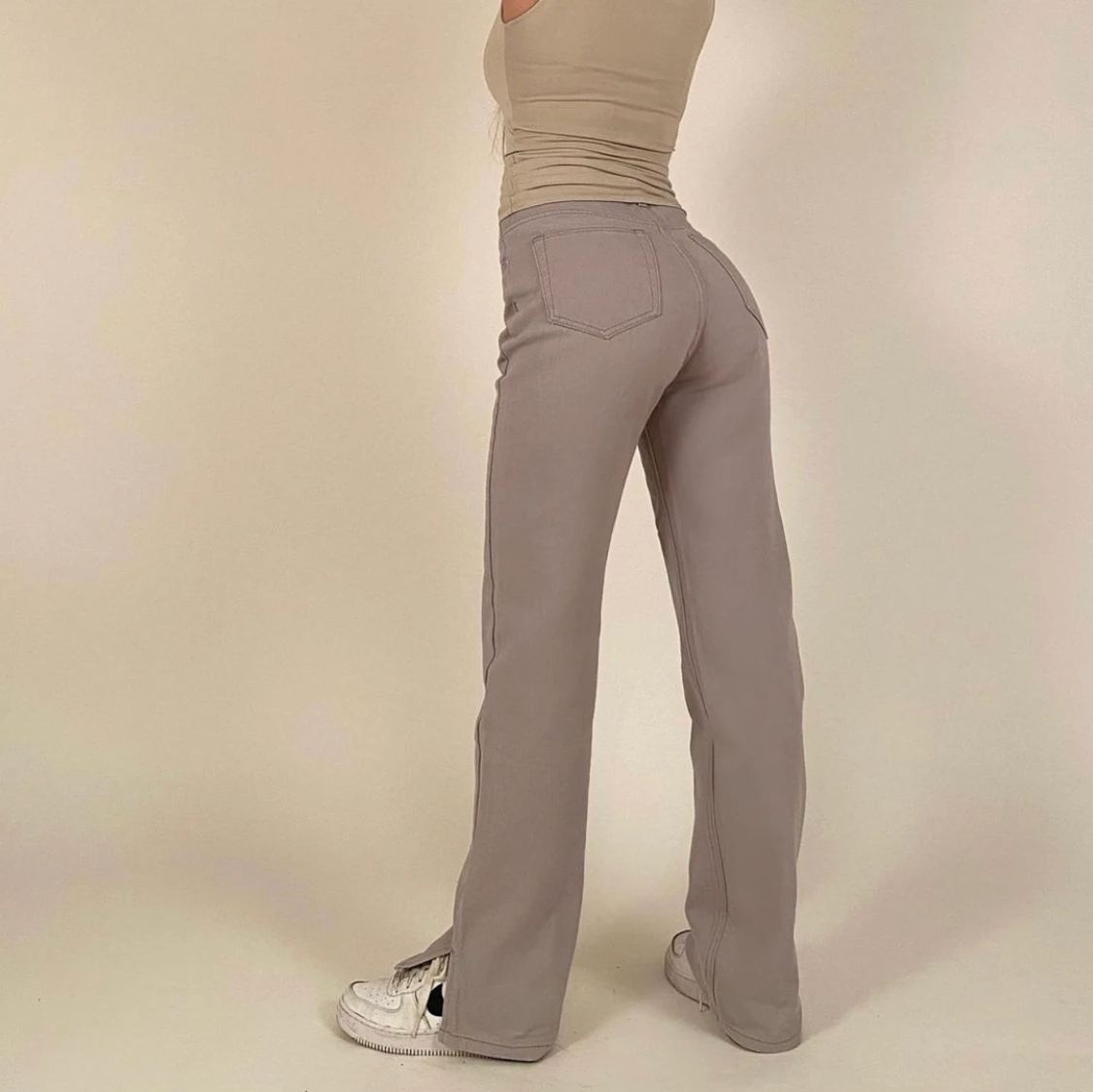 Venderbys, gråa jeans med slits - 91