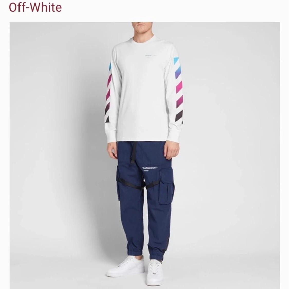 Off white long sleeve tshirt.  - 90