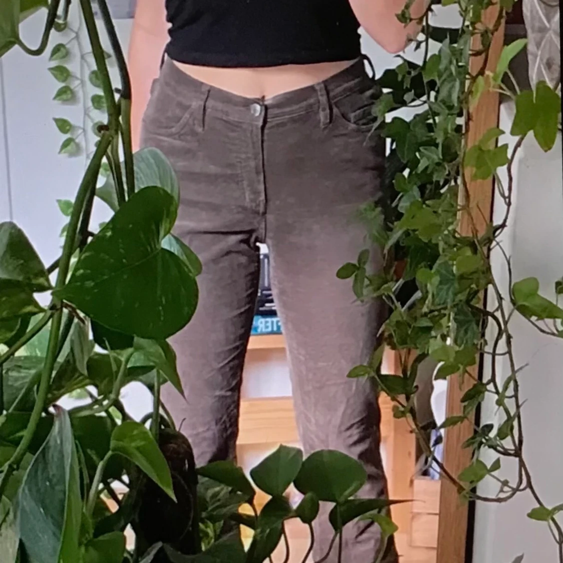 Populära bruna byxor <33