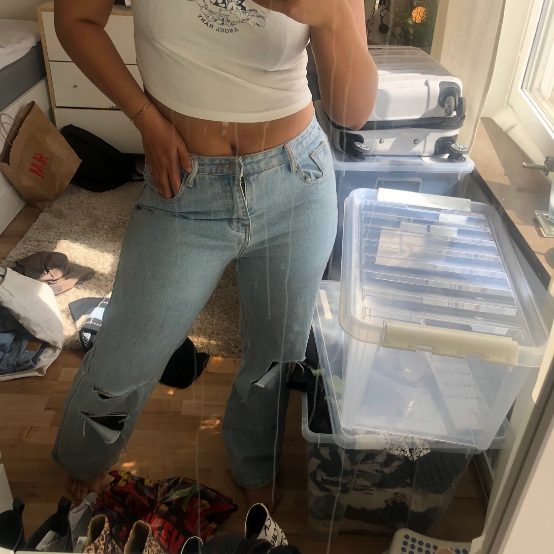 Blå vida Jeans🐠 - 90