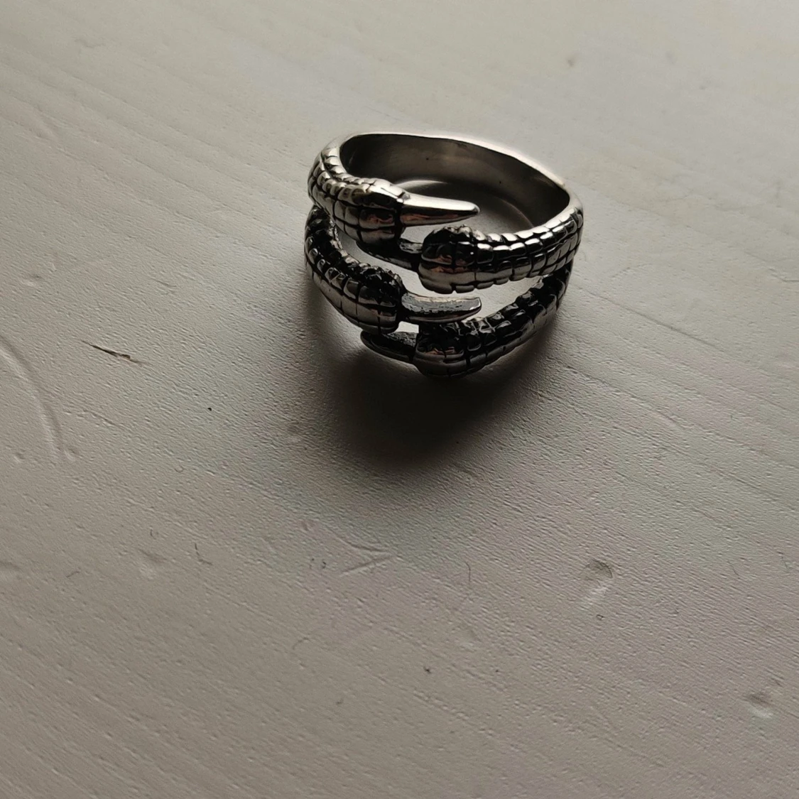 Silverfärgad ring i rostfritt stål - 90