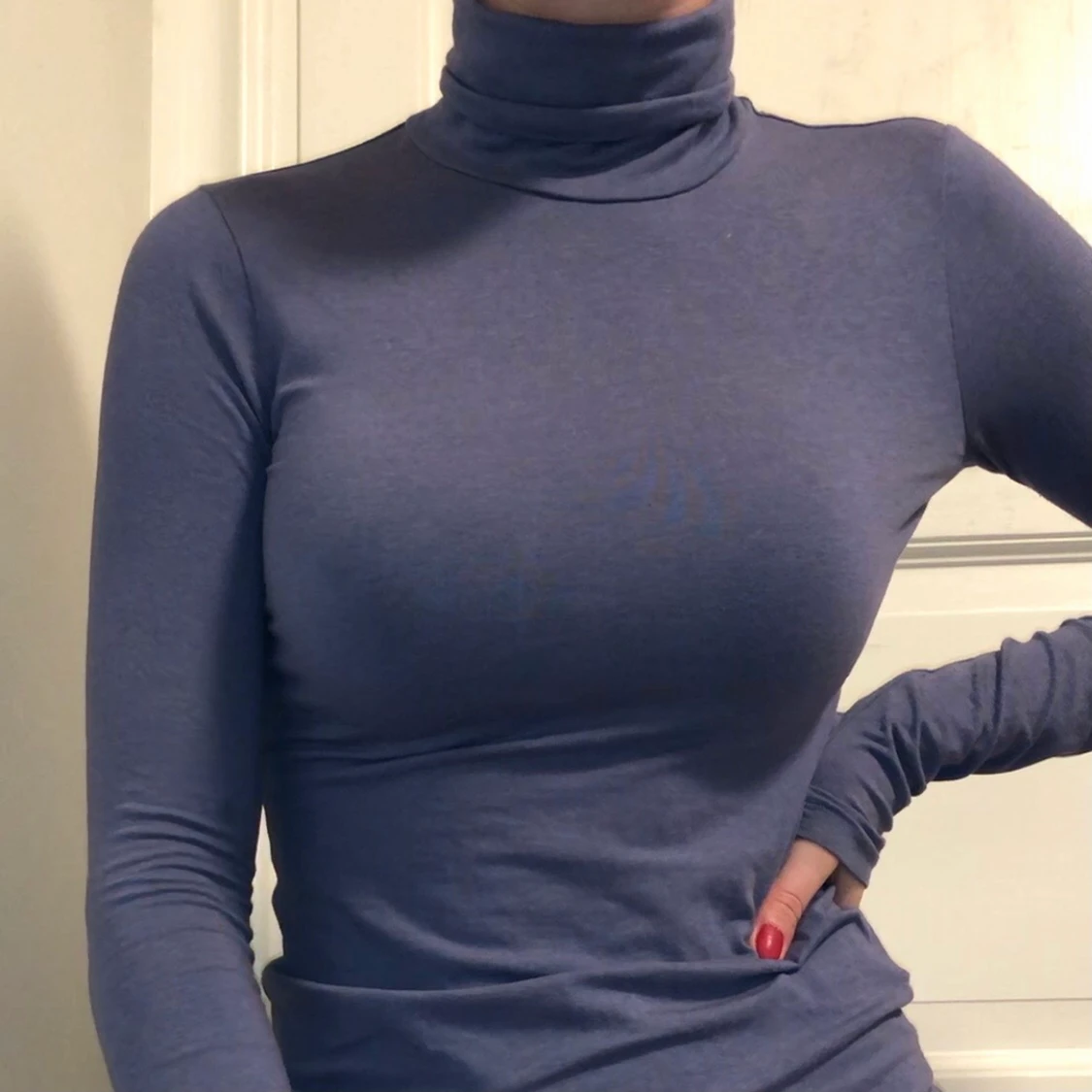 Blå polotröja i XS från WEEKDAY