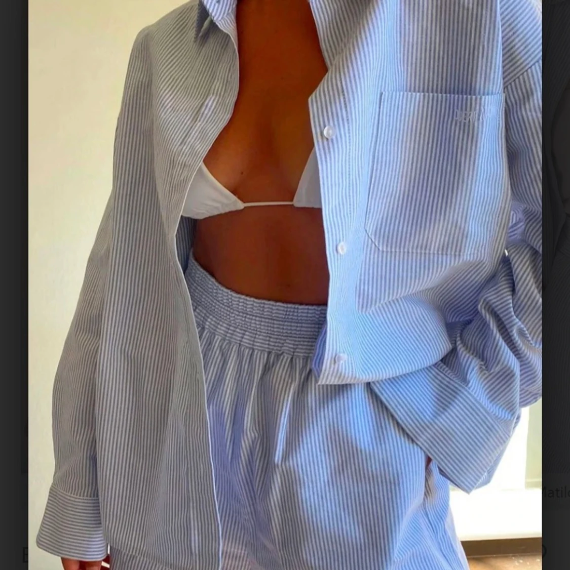 Djerf avenue blue breezy shirt och shorts