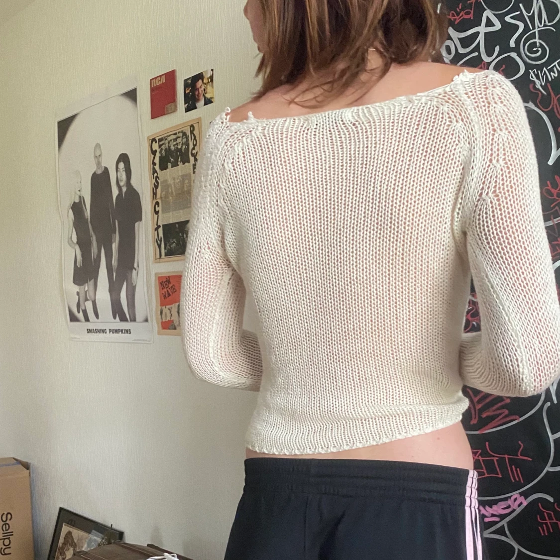 snygg stixkad tröja - 90