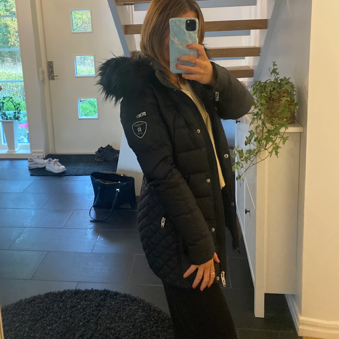 Rock and Blue jacka svart lång  - 91