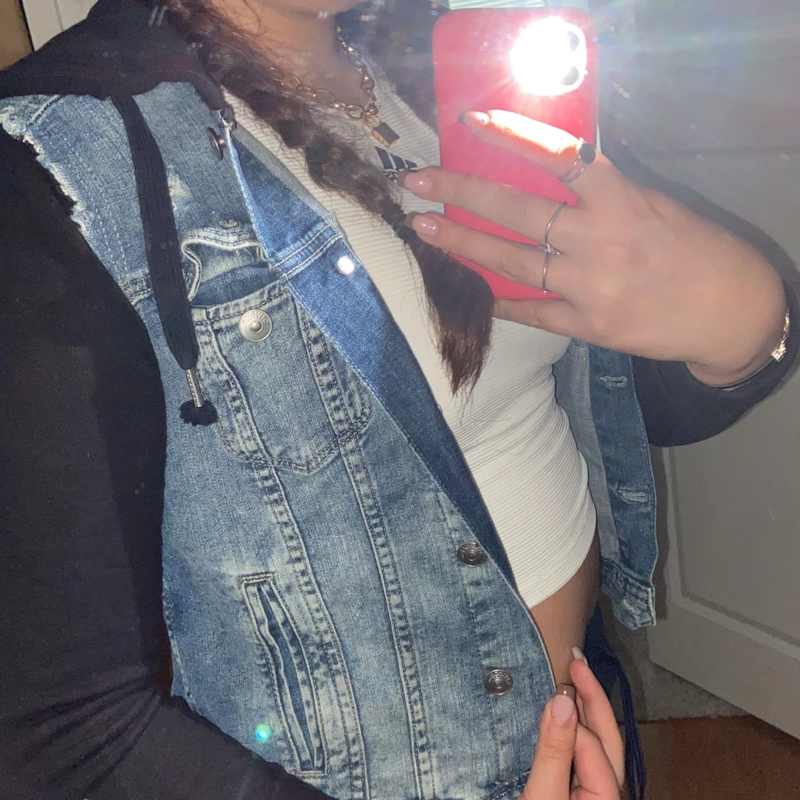 En jeans Jacka  med luva - 90