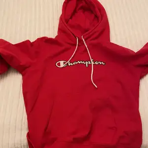 En röd Champion hoodie storlek M och har användes sällan, köpte den för 350 och säljer dne för 150 skriv gärna om du är intresserad 
