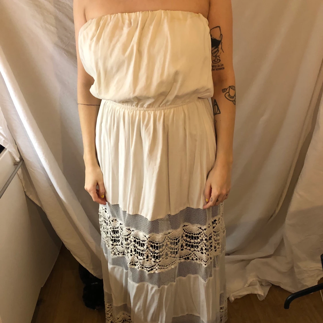 Vit 80s klänning - 91